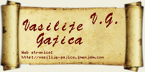 Vasilije Gajica vizit kartica
